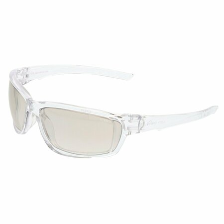 MCR SAFETY Glasses, Swagger SR3 Clear Frame, I/O Clear Mirr, 12PK SR349